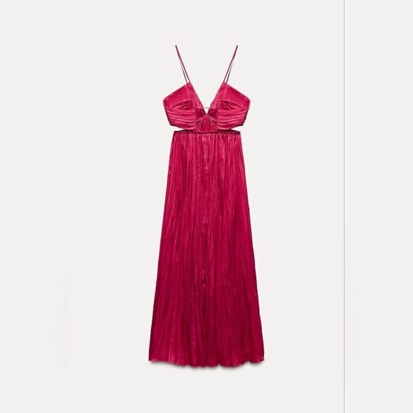 NWTβZARA CREASED-EFFECT CUT-OUTβDRESS - Picture 15 of 16